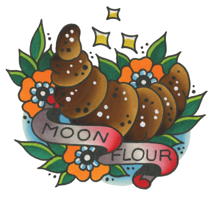 Logo for Moon Flour Bakeshop & Café